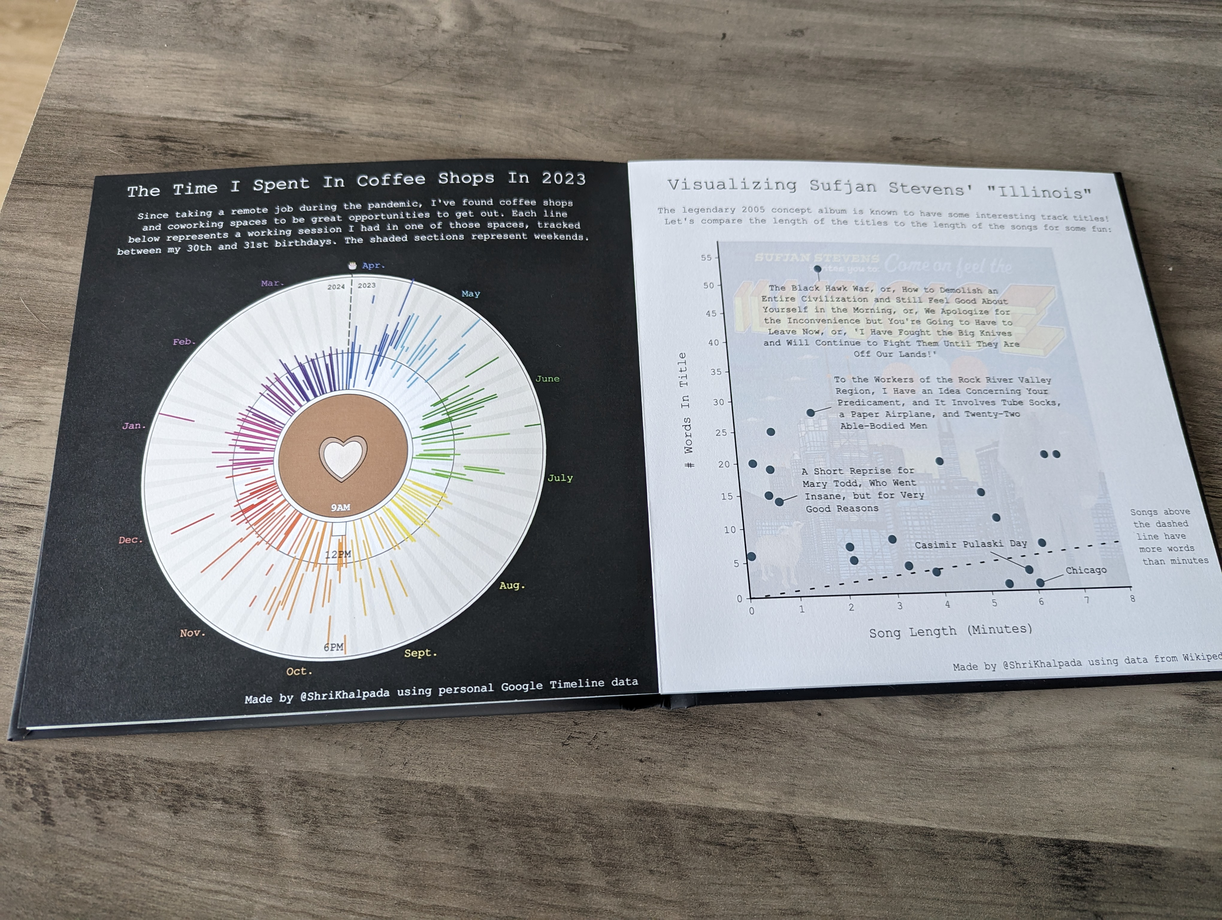 A physical book for the 30 day chart challenge.